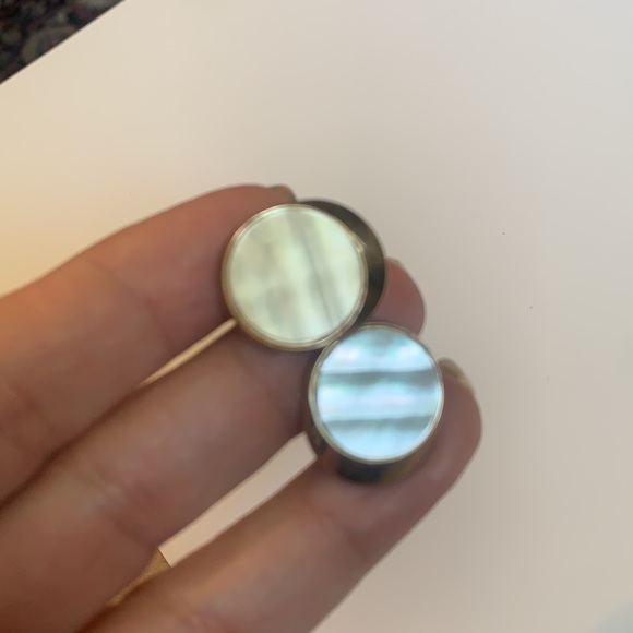 Swank vintage Mother of pearls cufflinks - Picture 3 of 6
